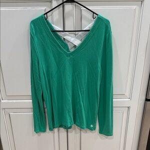 Green Long Sleeve Women's Top